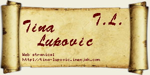Tina Lupović vizit kartica